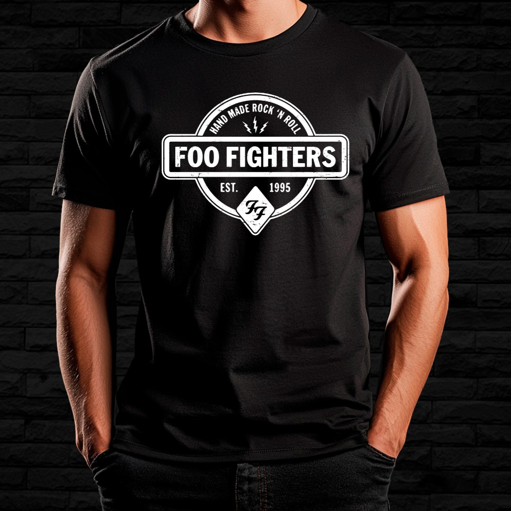 Nome do produto: Camiseta Foo Fighters - Handmade Rock 