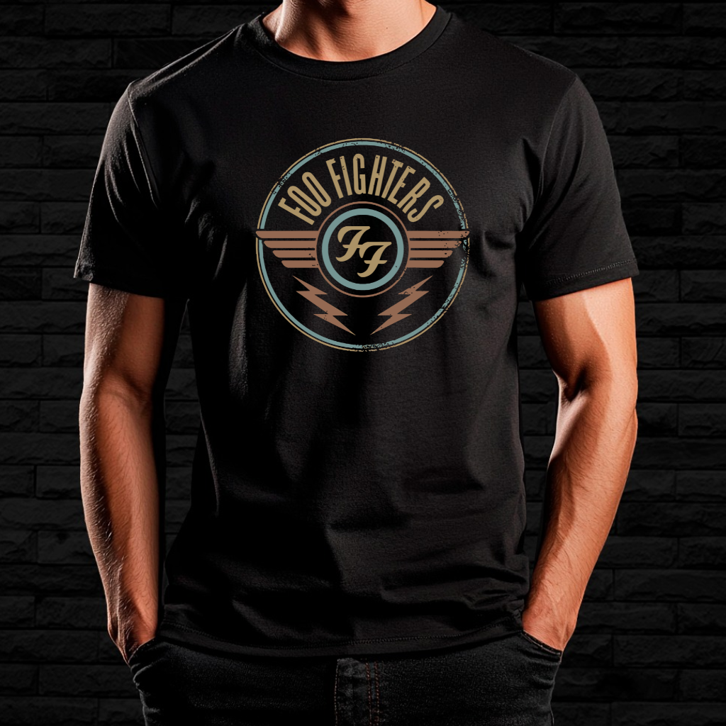 Nome do produto: Camiseta Foo Fighters - Vintage Emblem | Linha Prime