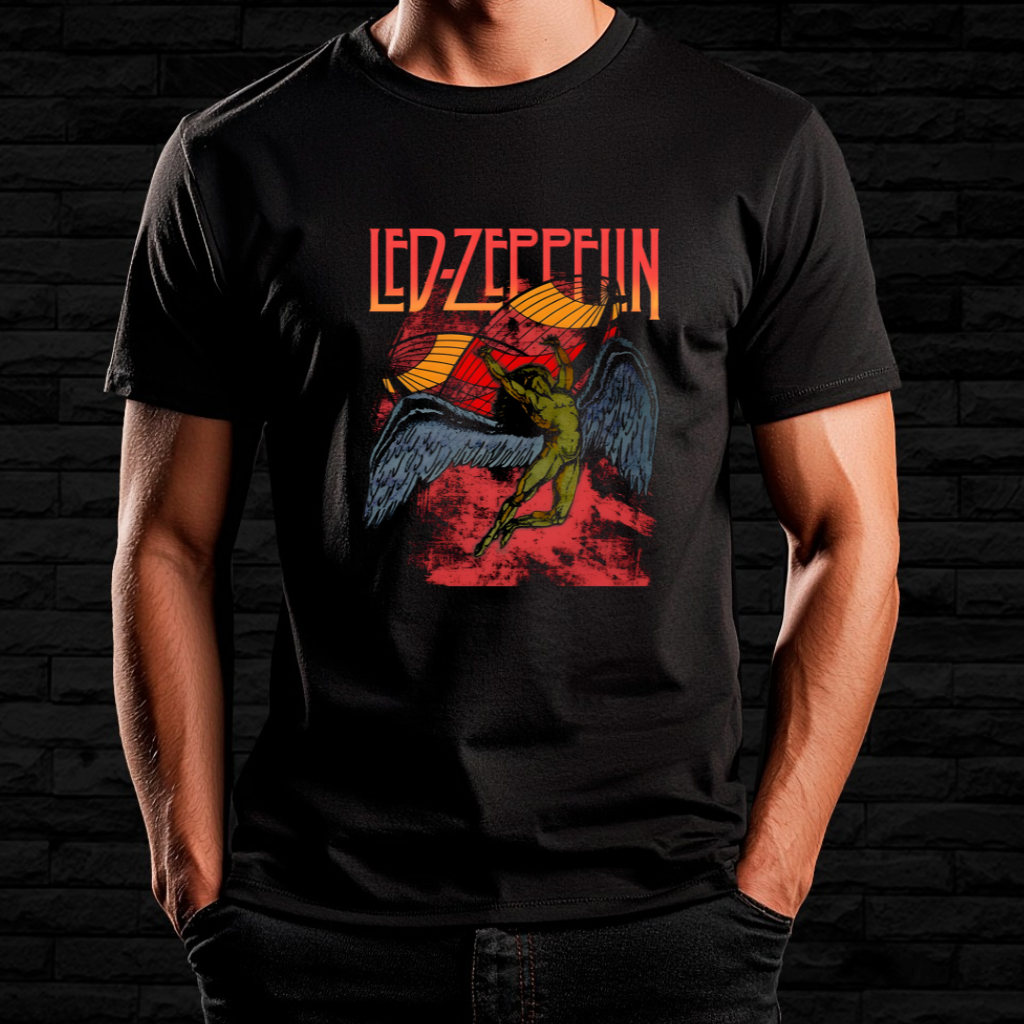 Nome do produto: Camiseta Led Zeppelin - Sunset Angel | Linha Prime