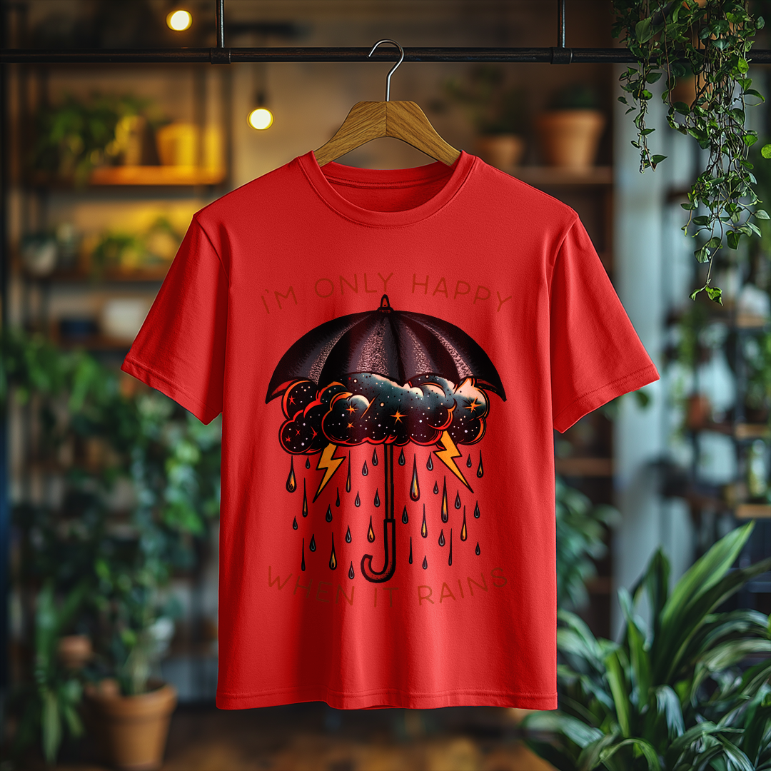Nome do produto: Camiseta Masculina I\'m Only Happy When It Rains