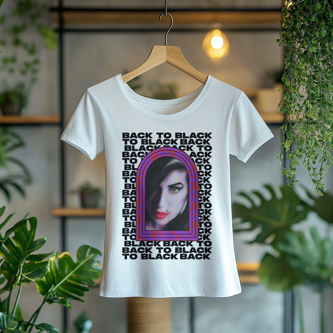 Nome do produto: Camiseta Feminina Amy Winehouse