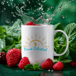 Caneca Pense Celestial – Inspire Seu Dia com Fé e Positividade!