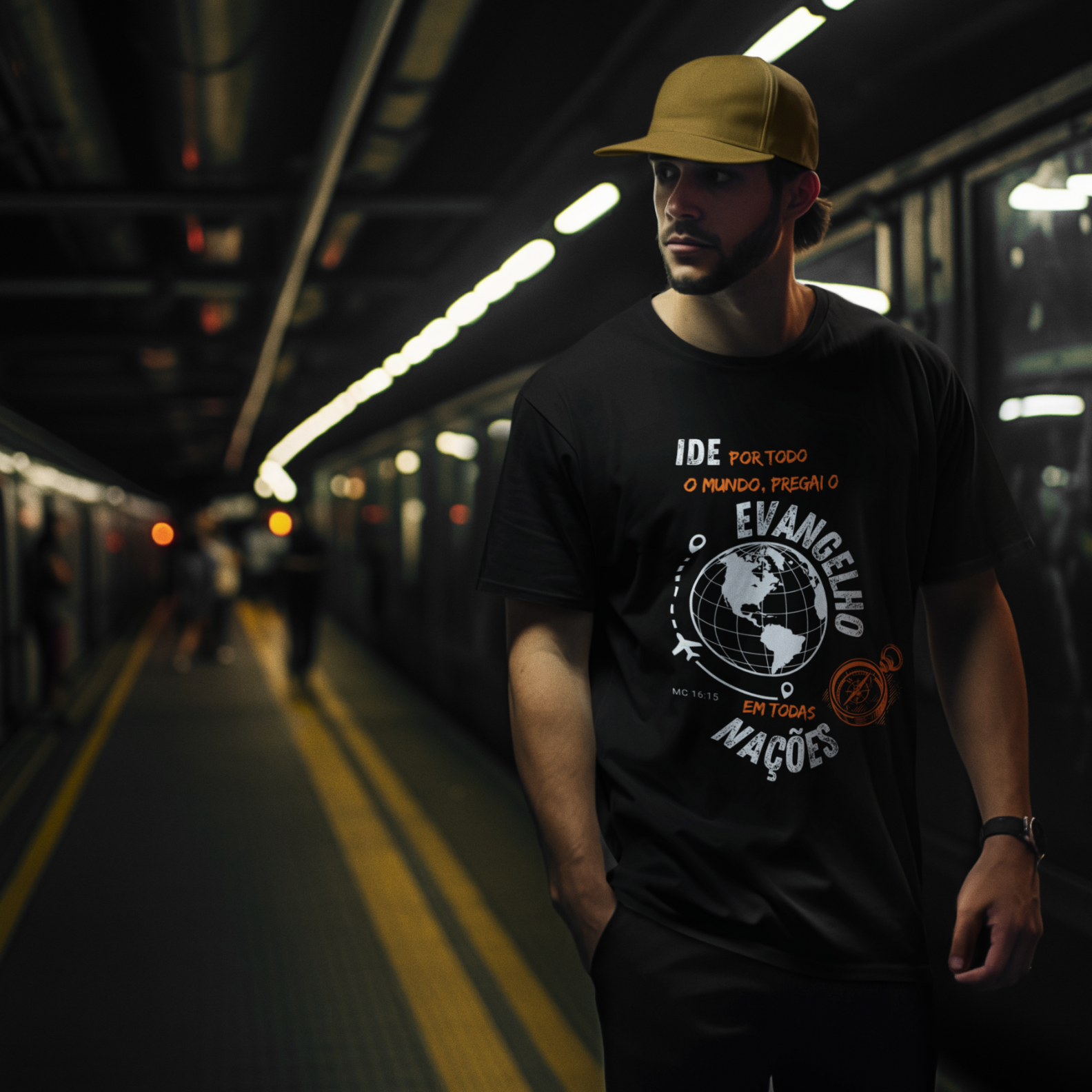 Nome do produto: Camiseta Cristã - Pregai meu Evangelho