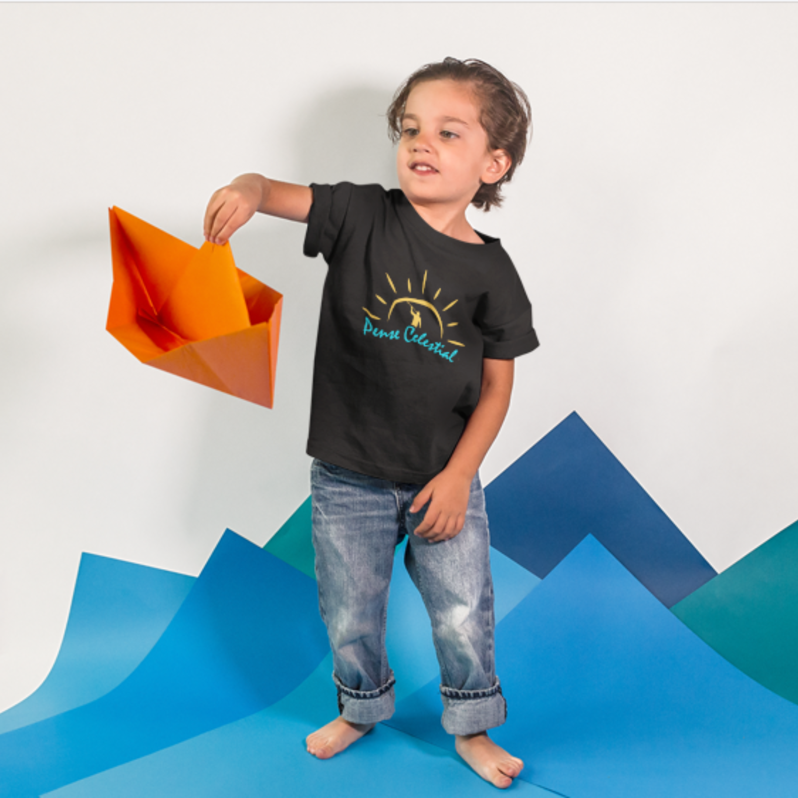 Camiseta Cristã Infantil Baby - Pense Celestial