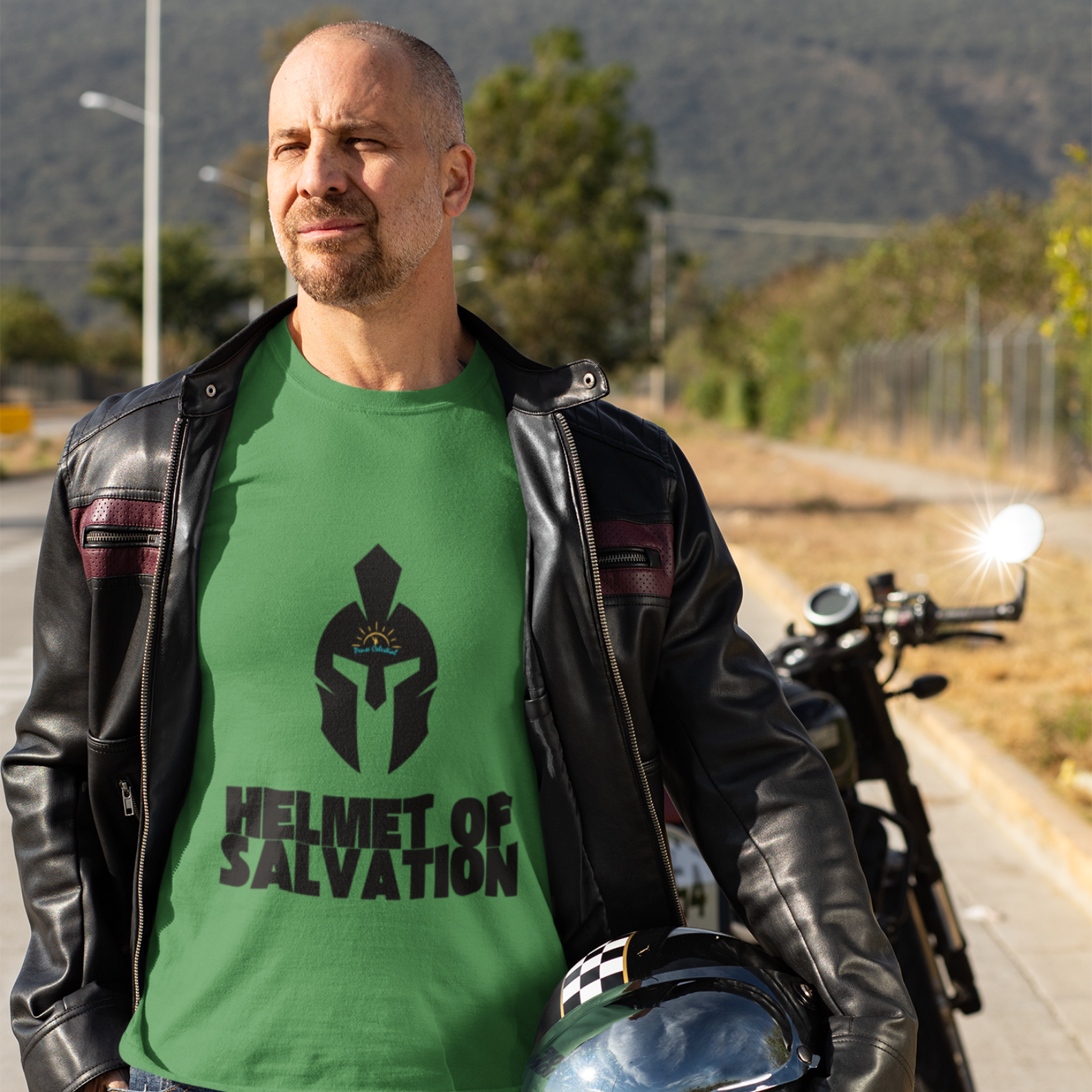 Camiseta Cristã - Helmet