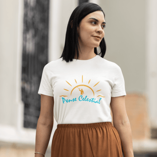 Camiseta Cristã - Pense Celestial