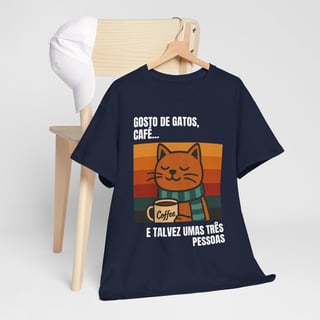 Camiseta Gatos e Café