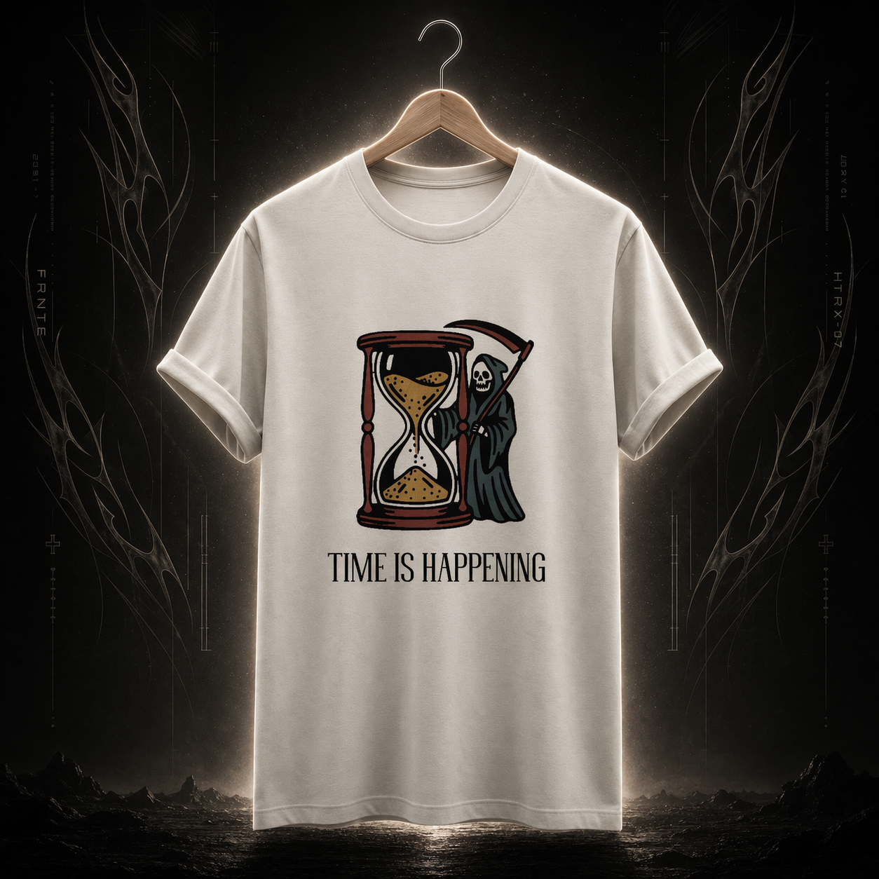 Nome do produto: [PREMIUM] CAMISETA TIME IS HAPPENING “OFF-WHITE”