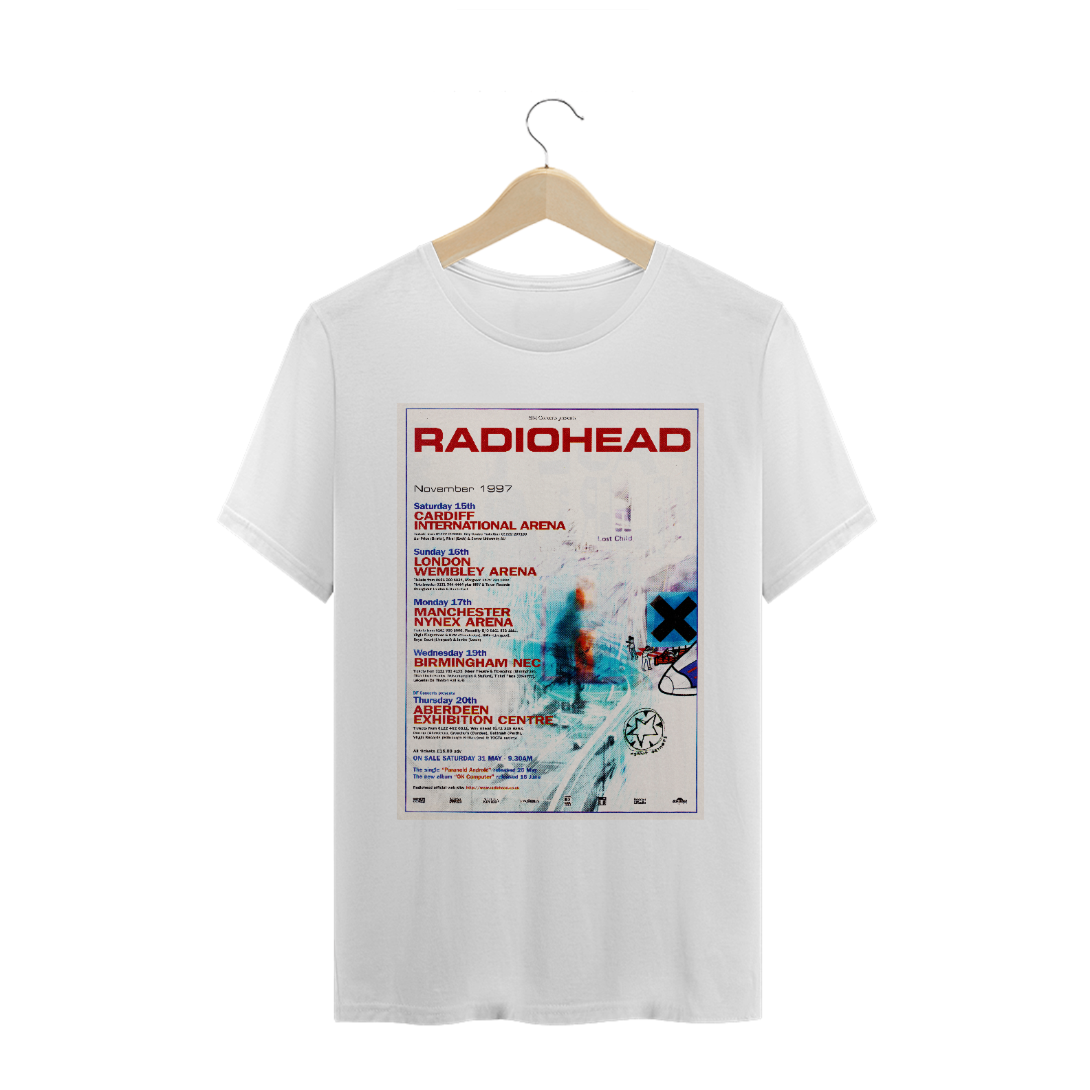 Camiseta Radiohead - OK Computer - 1997 Concerts