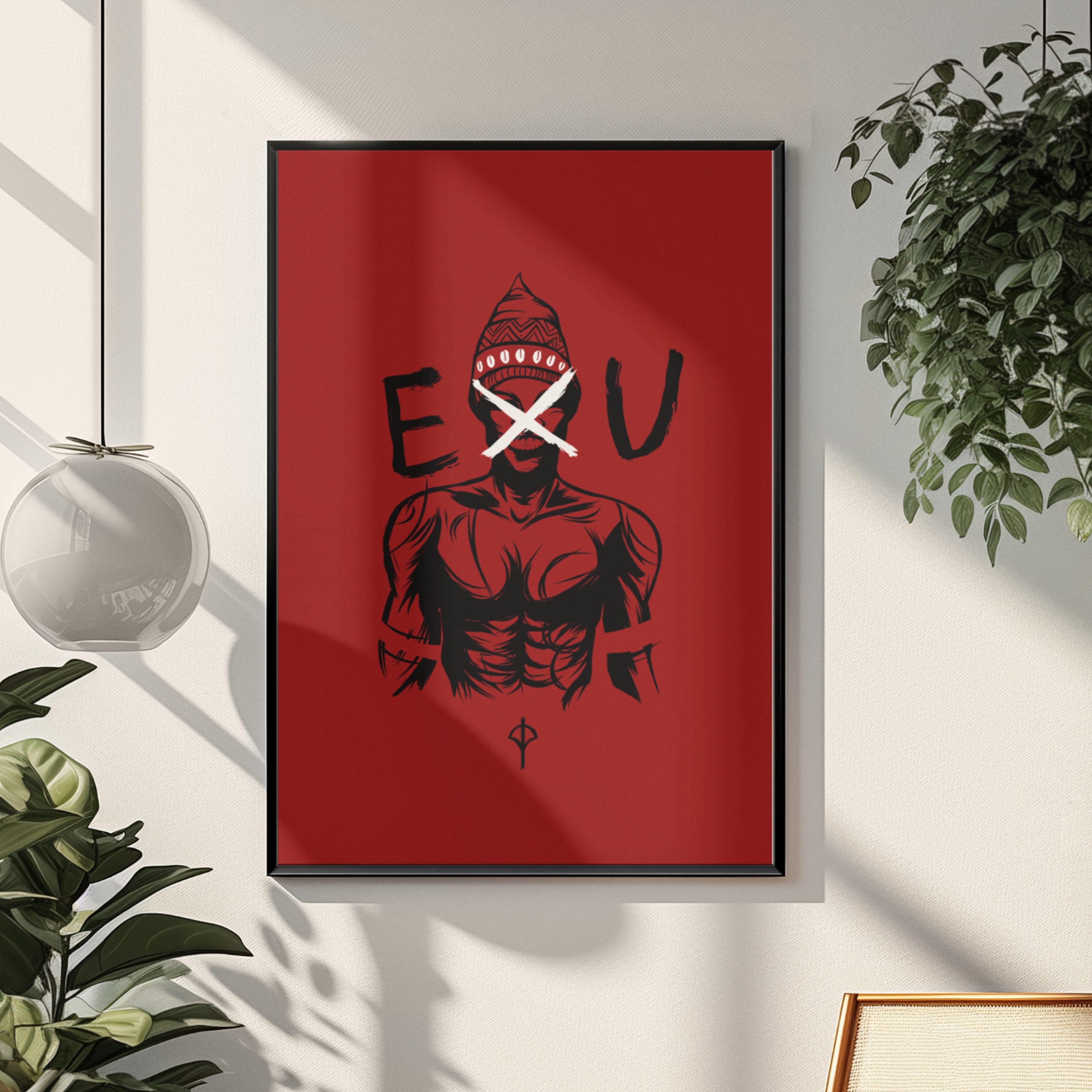 Nome do produto: Poster Exu Vermelho Vertical