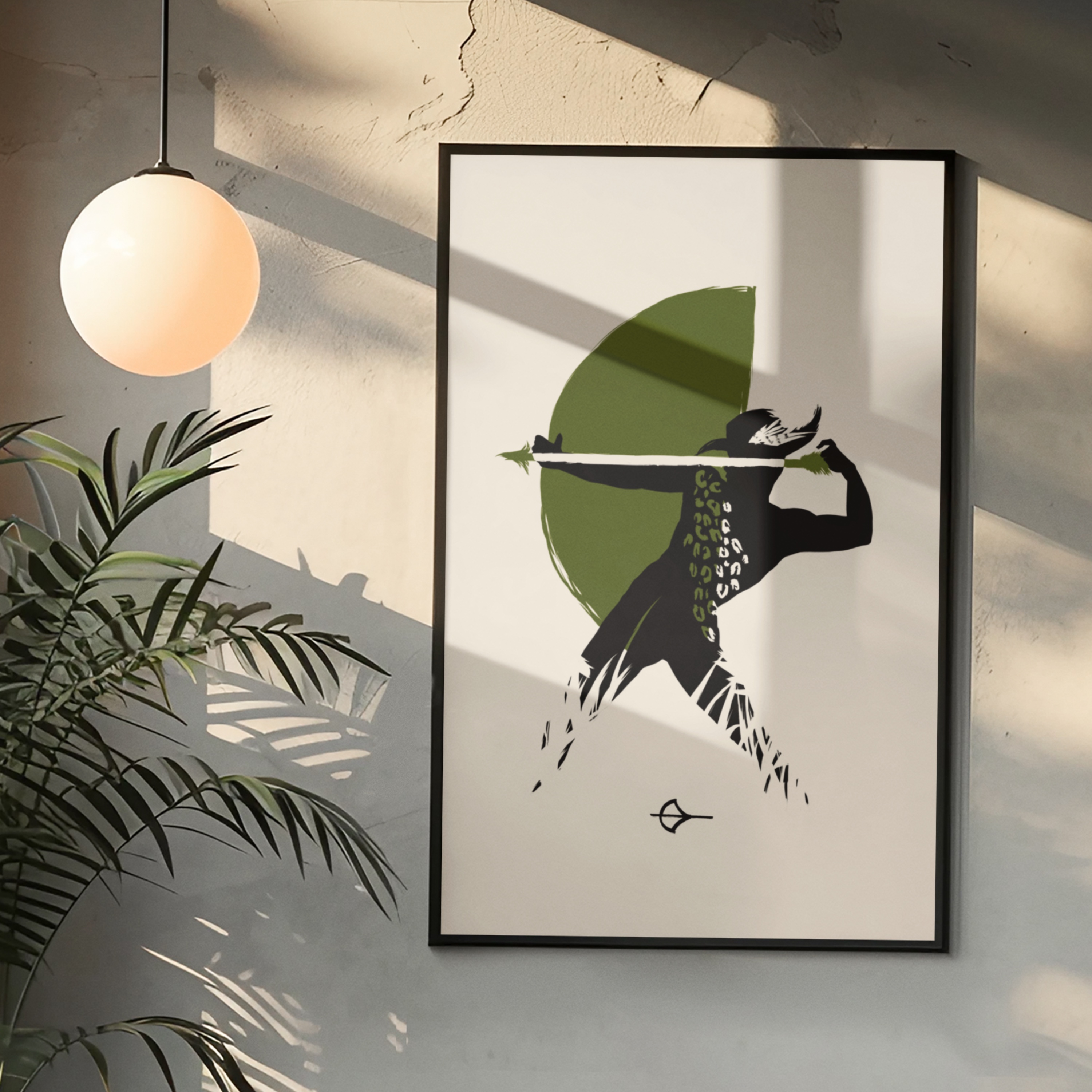 Nome do produto: Poster Oxossi fundo bege