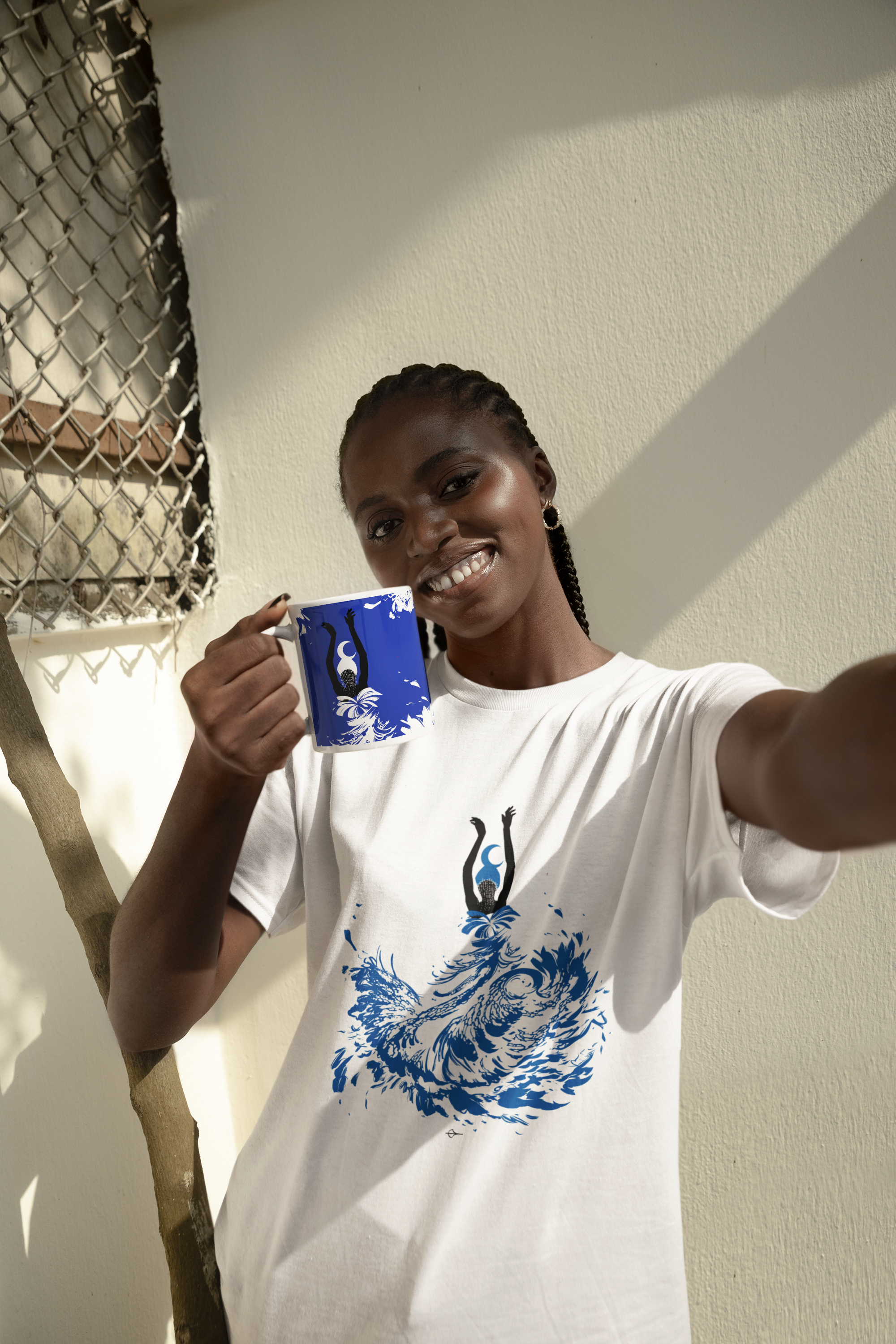 Nome do produto: Camisa Yemanjá Azul Quality Corte Masculino