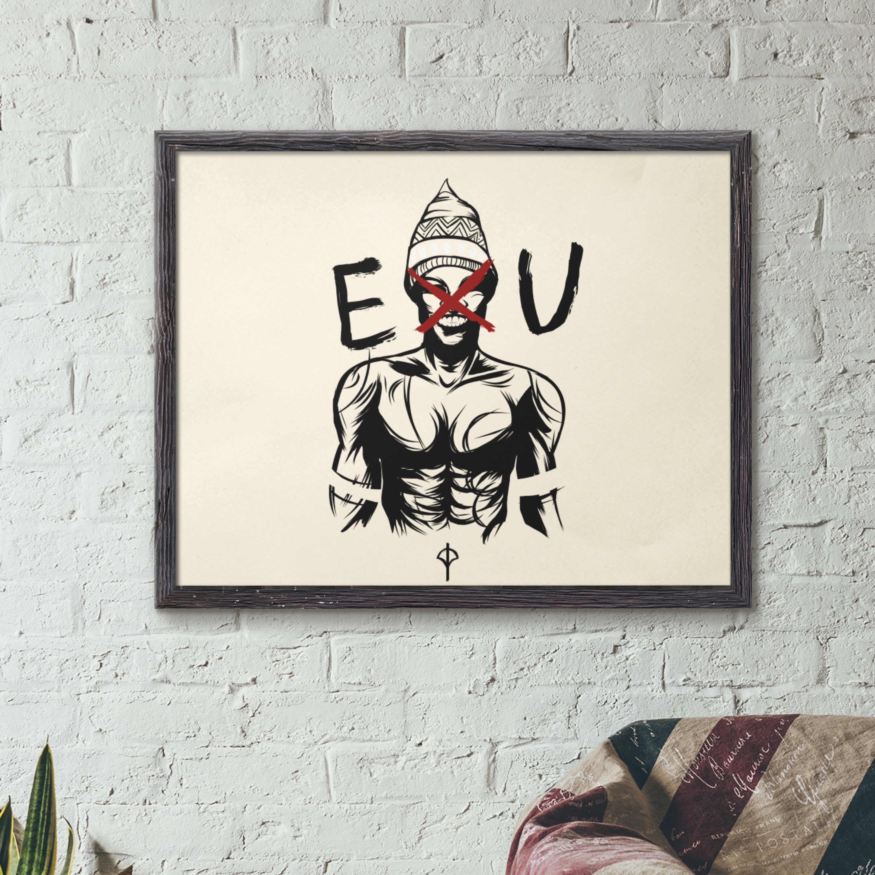 Nome do produto: Poster Exu fundo branco Horizontal