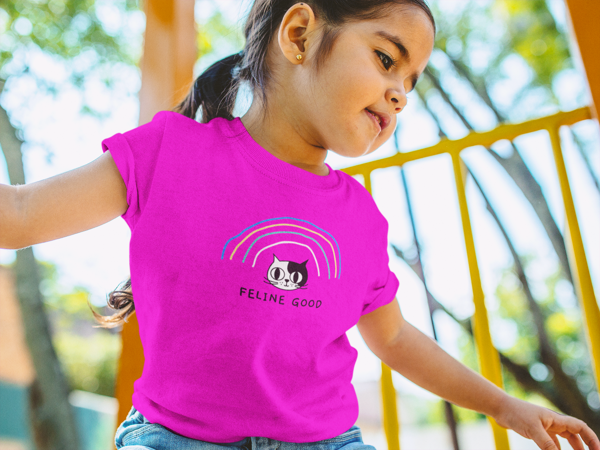 Nome do produto: Camiseta Feline Good  (2 a 14 anos)