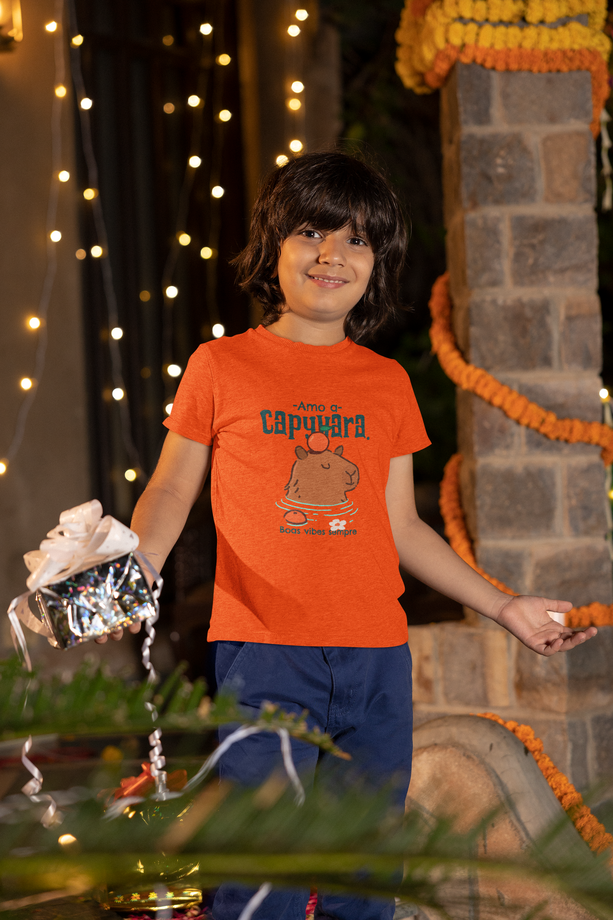 Nome do produto: Camiseta Amo a Capivara (2 a 14 anos)