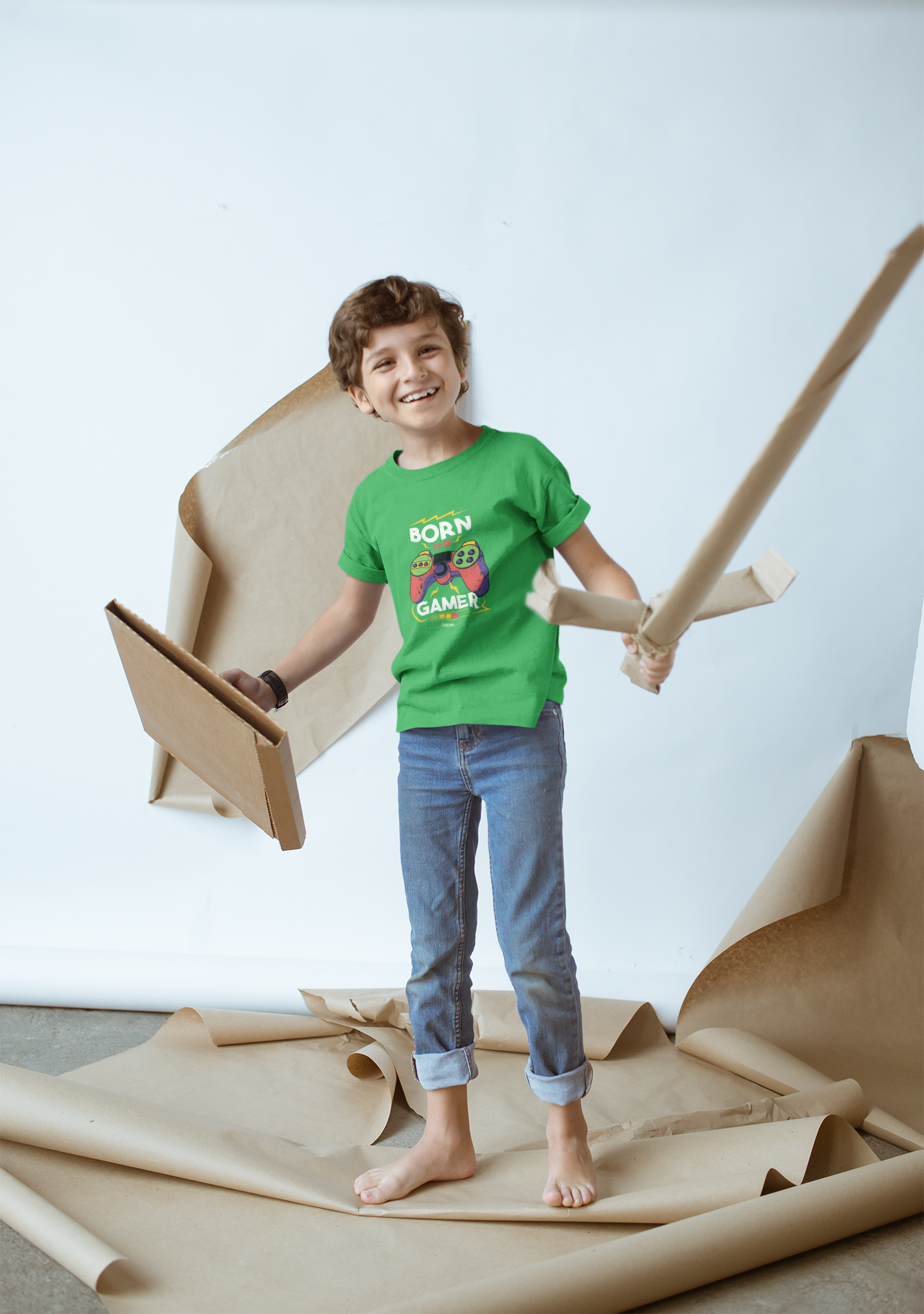 Nome do produto: Camiseta Born To Be Gamer (2 a 14 anos)