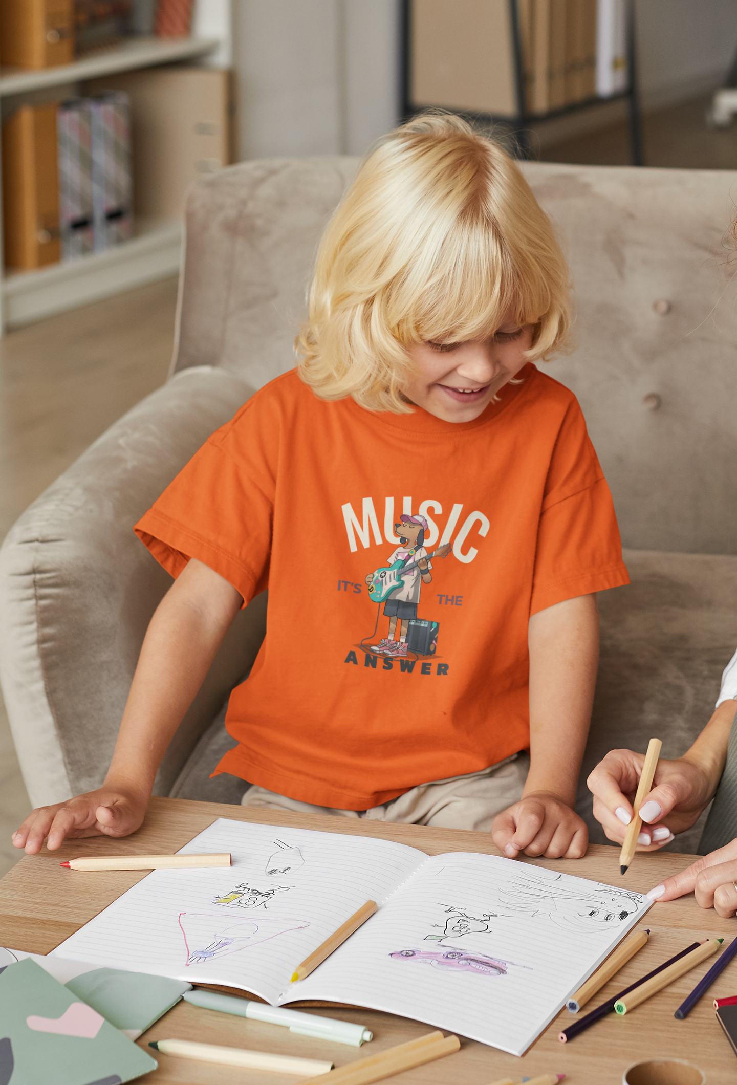 Nome do produto: Camiseta Music it\'s the answer (2 a 14 anos)