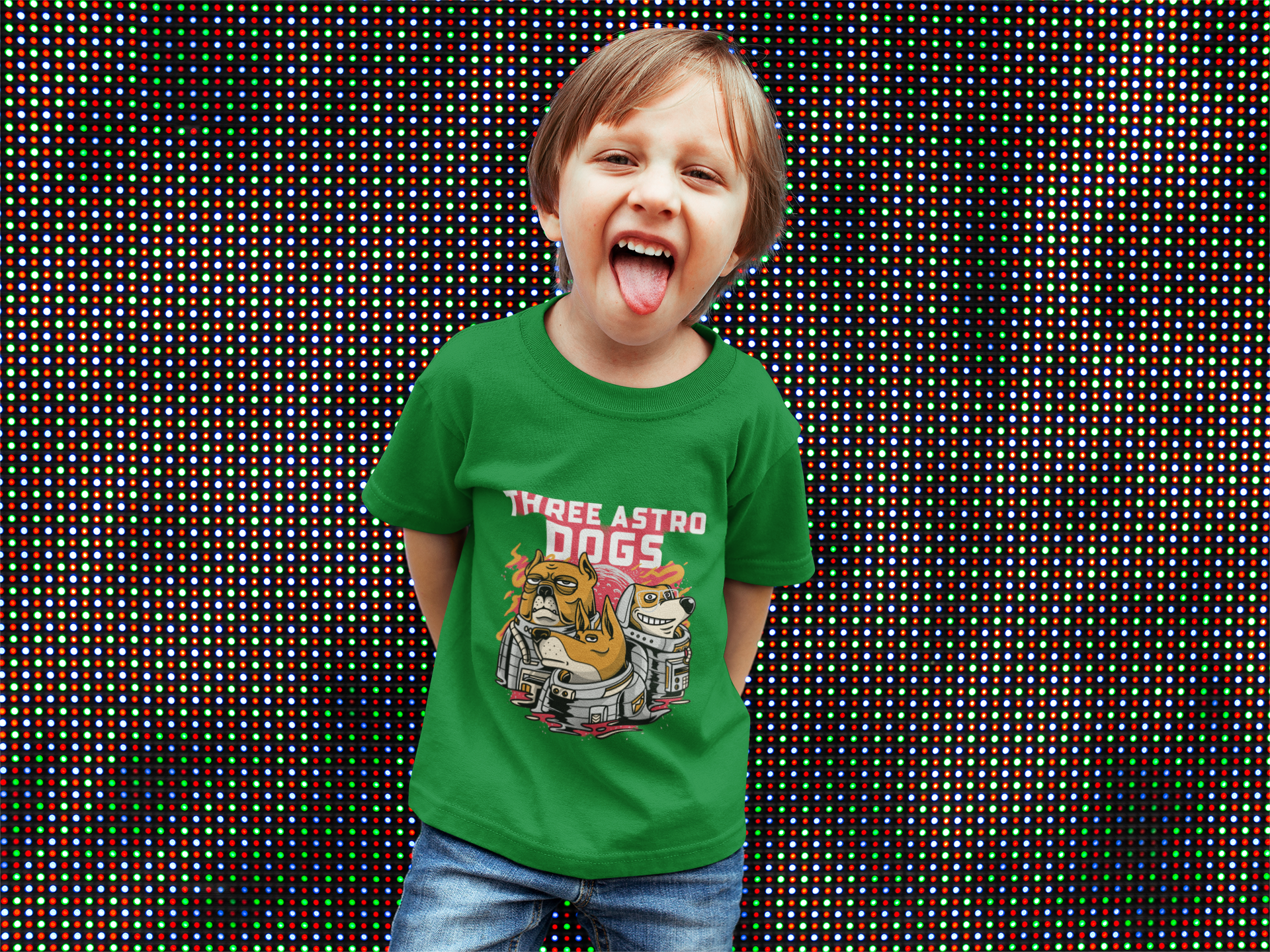 Nome do produto: Camiseta Three Astro Dogs (2 a 14 anos)