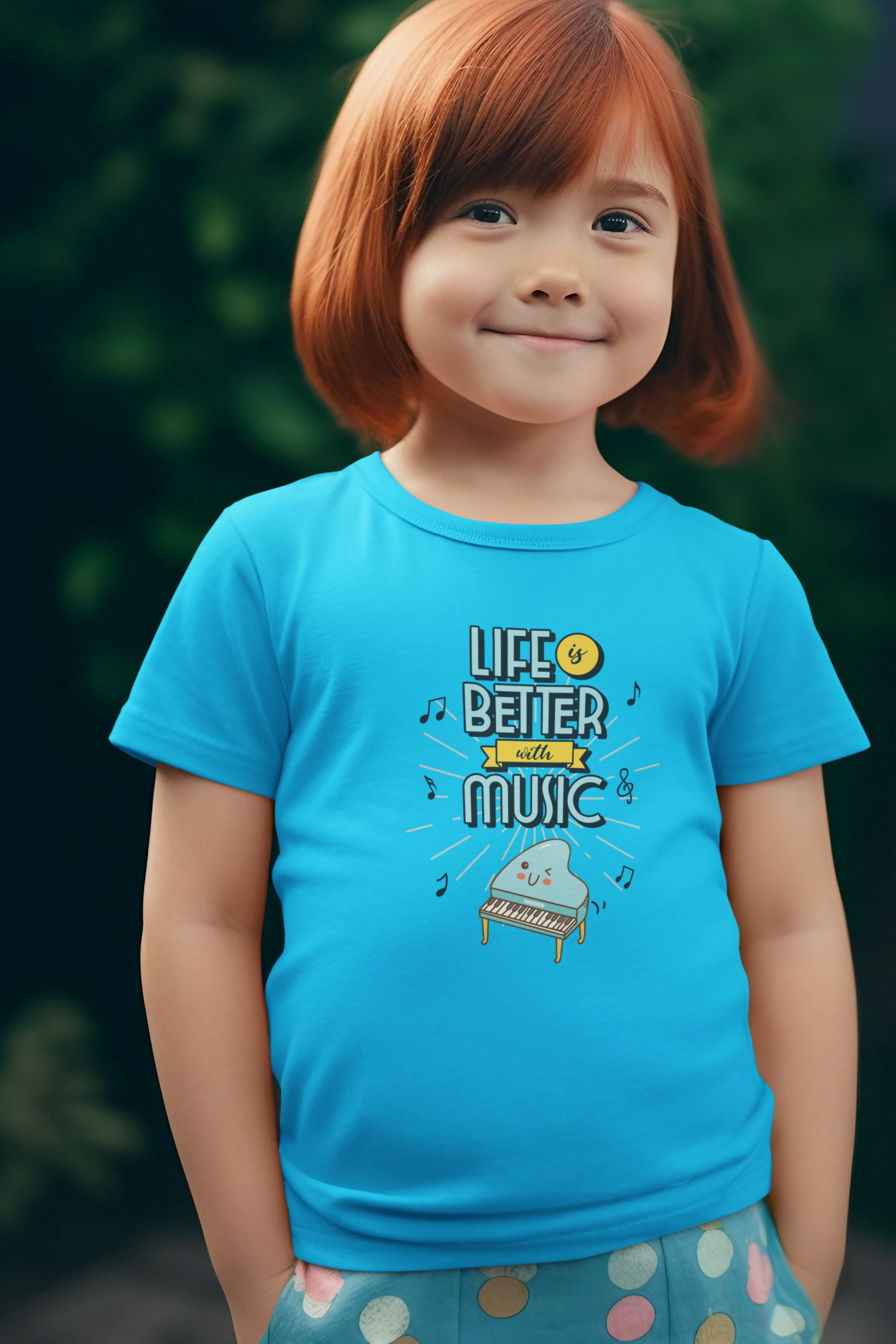 Nome do produto: Camiseta Life is Better With Music (2 a 14 anos)