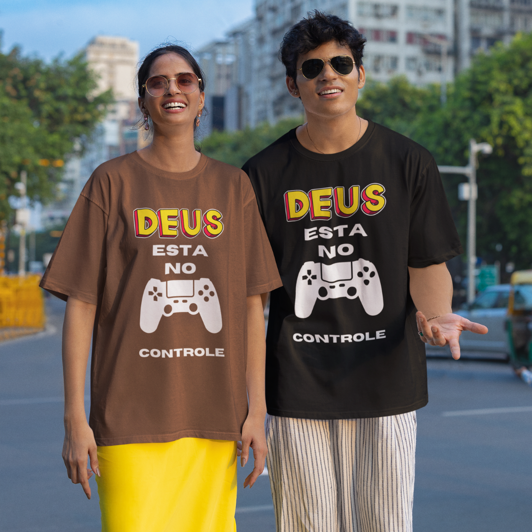 Nome do produto: OVER SIZE DEUS ESTA NO CONTROLE 02 ( varias cores )