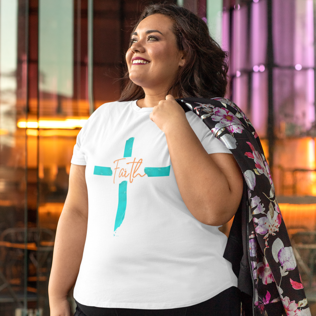 Nome do produto: CAMISA PLUS SIZE FAITH CRUZ VERDE ( varias cores )
