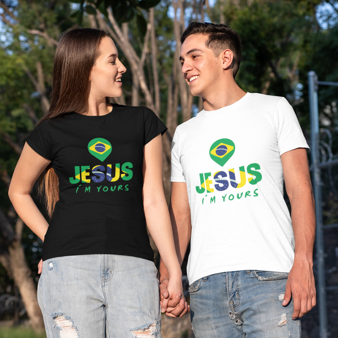 Nome do produto: CAMISA QUALITY JESUS I´M YOURS BRASIL ( varias cores )