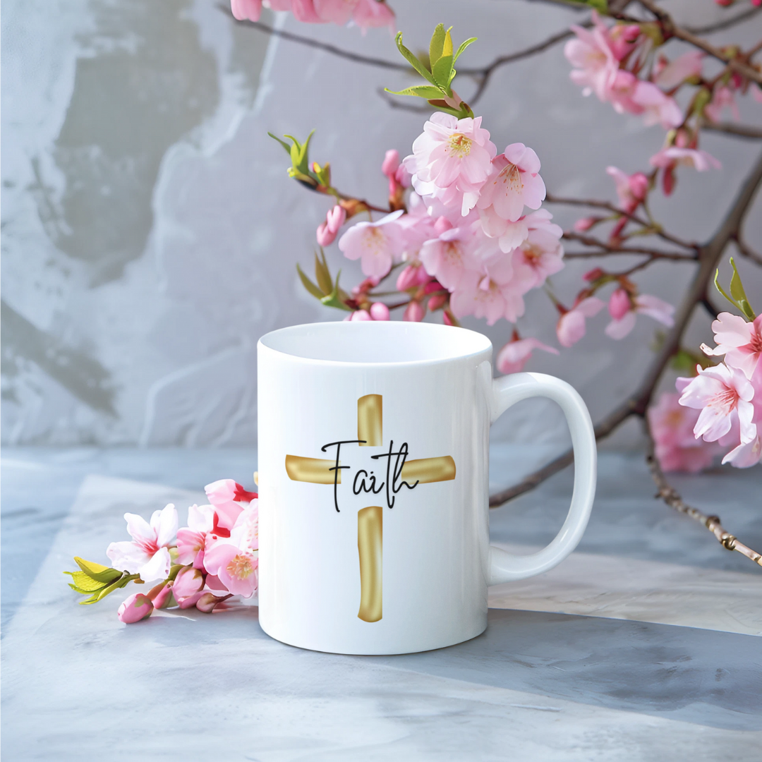 Nome do produto: CANECA FAITH DOURADA 