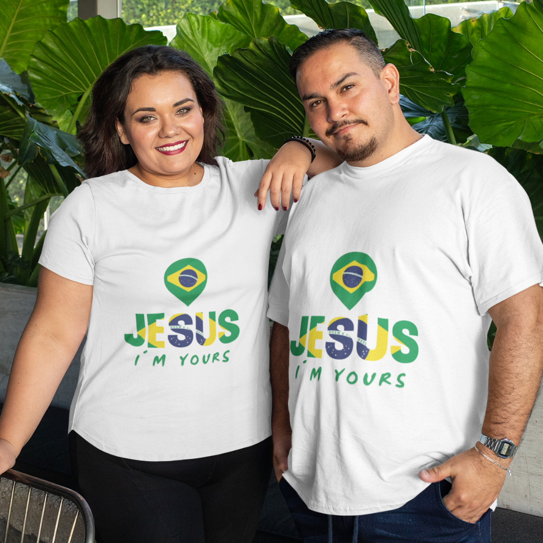 Nome do produto: CAMISA PLUS SIZE JESUS I`M YOURS BRASIL ( varias cores )
