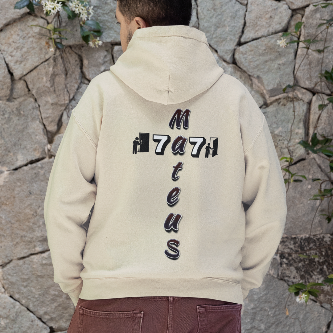 Nome do produto: MOLETOM PRIME COM ZIPPER MATEUS 7.7 ESTAMPA PRETA ( varias cores )