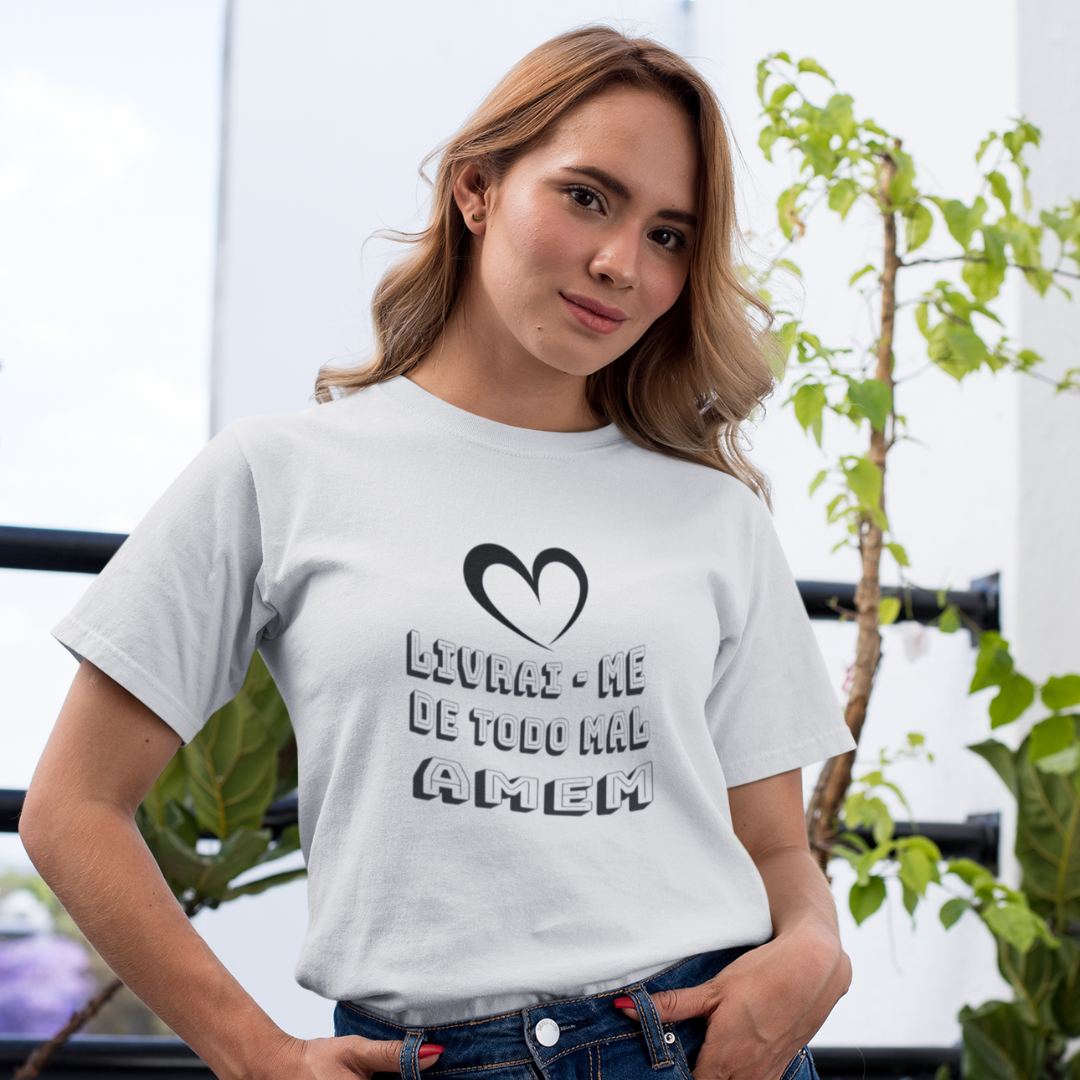 Nome do produto: CAMISA QUALITY LIVRAI ME DE TODO MAL AMEM 04 ( varias cores )