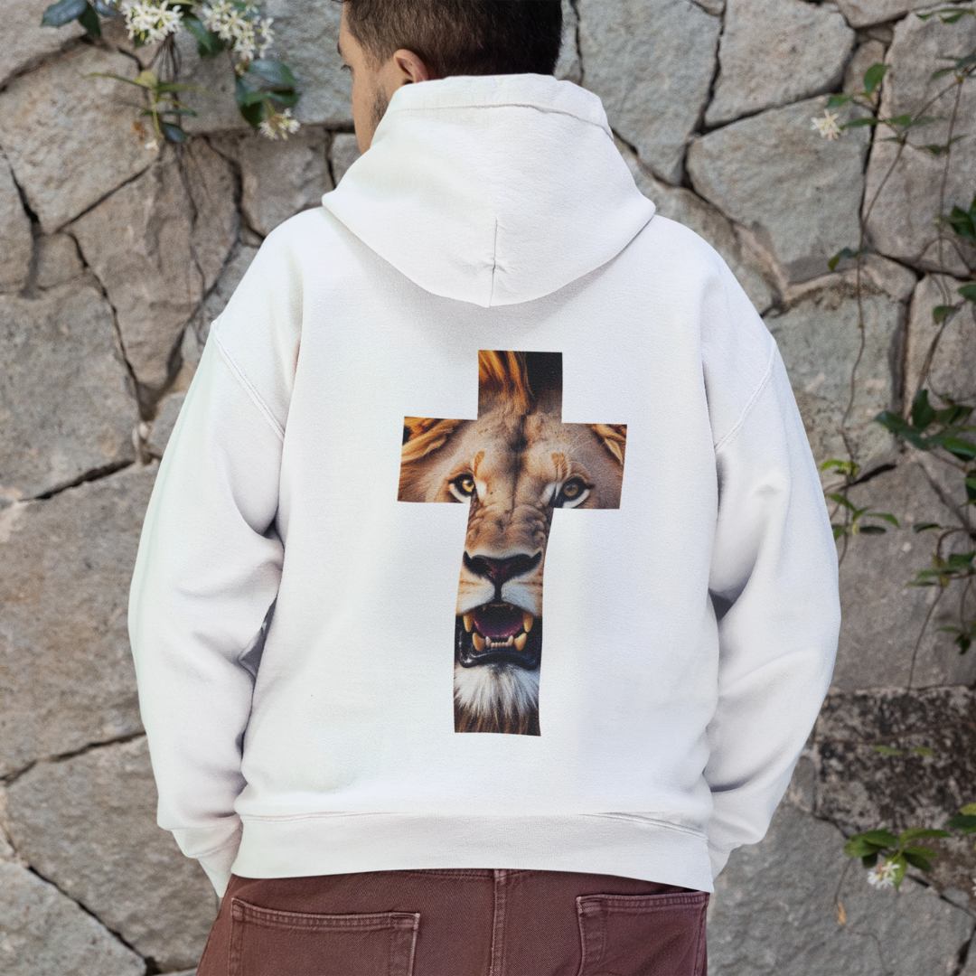 Nome do produto: Moletom Com Zipper Leão Em Forma De Cruz ( COSTAS - varias cores )