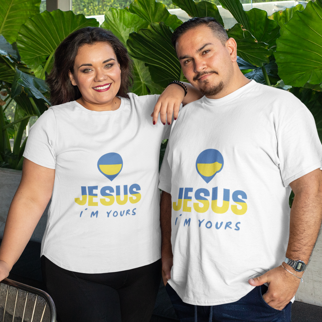 Nome do produto: CAMISA PLUS SIZE JESUS I`M YOURS UCRANIA ( varias cores )