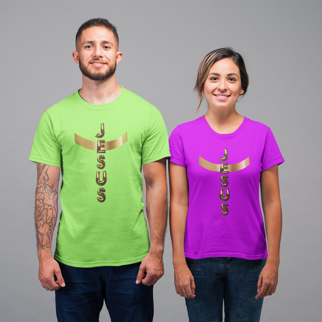 Nome do produto: CAMISA SPORT DRY UV DOURADA JESUS EM CRUZ ( varias cores )