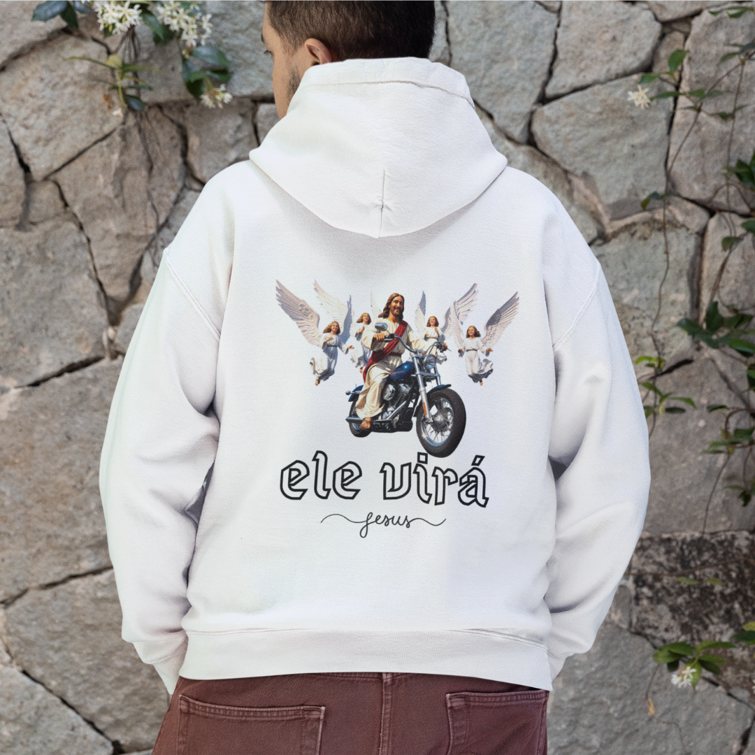 Nome do produto: MOLETOM PRIME COM ZIPPER JESUS NA MOTO ELE VIRÁ 01 ( varias cores )