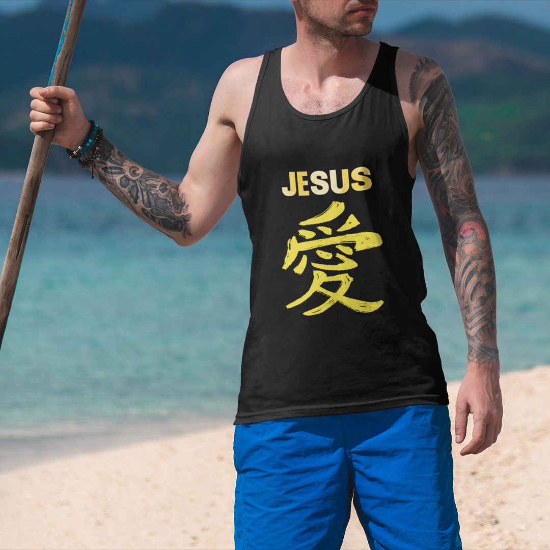 Nome do produto: REGATA JESUS EM JAPONES AMARELA ( varias cores )