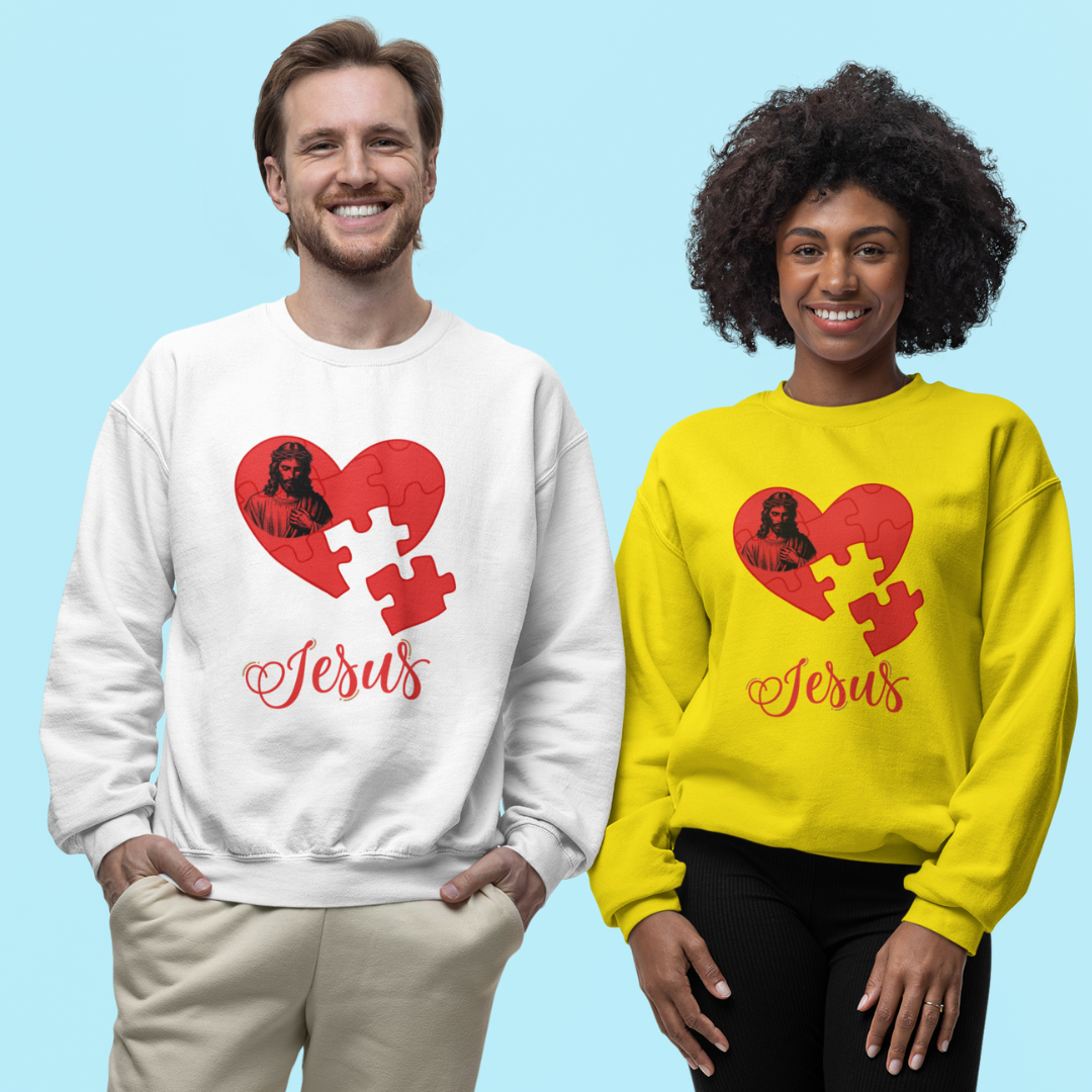 Nome do produto: MOLETOM FECHADO CORAÇÃO QUEBRA CABEÇAS 02 ( varias cores )