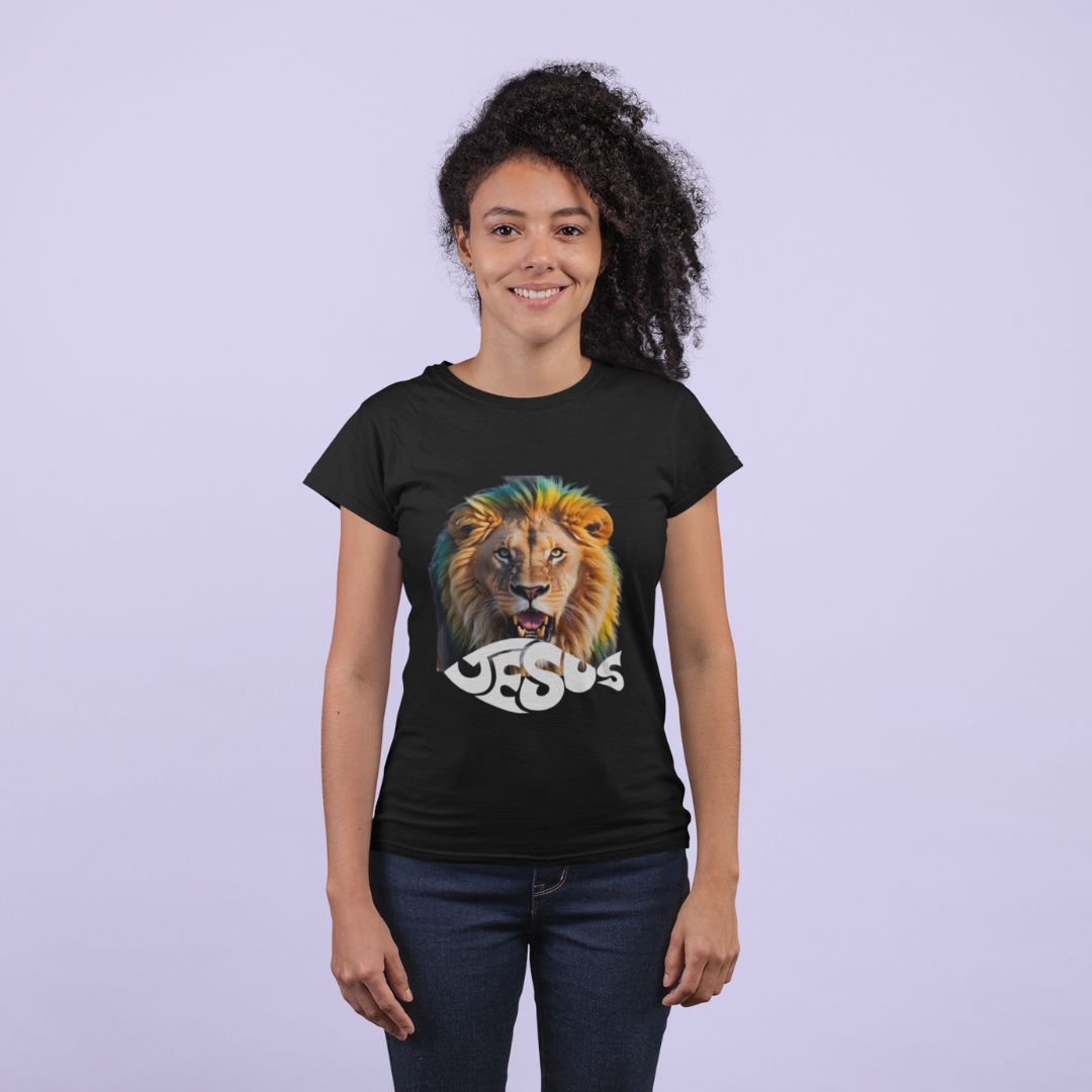 Nome do produto: BABY LONG QUALITY LEÃO ESCRITO JESUS ( varias cores )