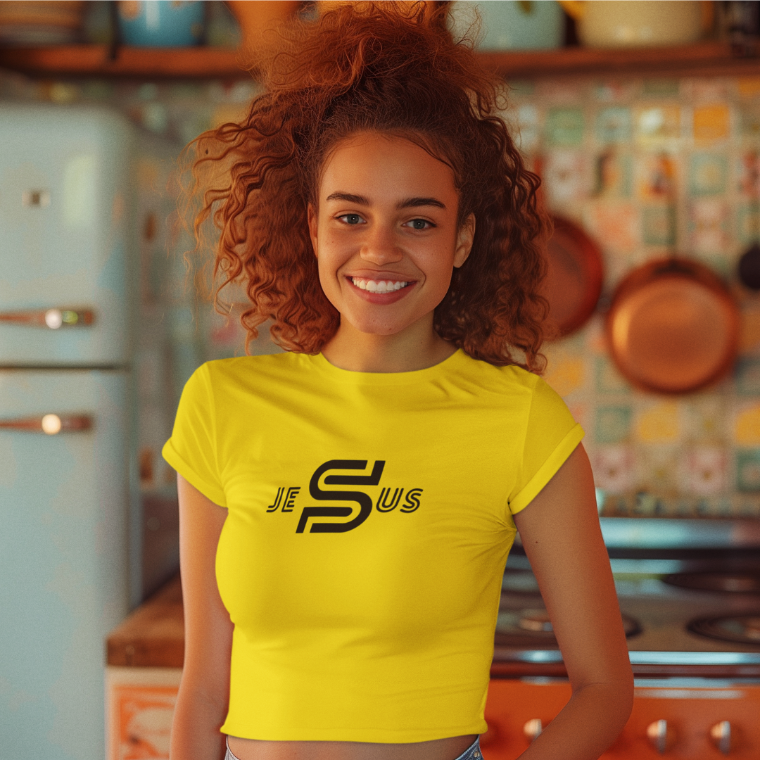 Nome do produto: BABY LONG QUALITY JESUS ESTAMPA PRETA ( varias cores )