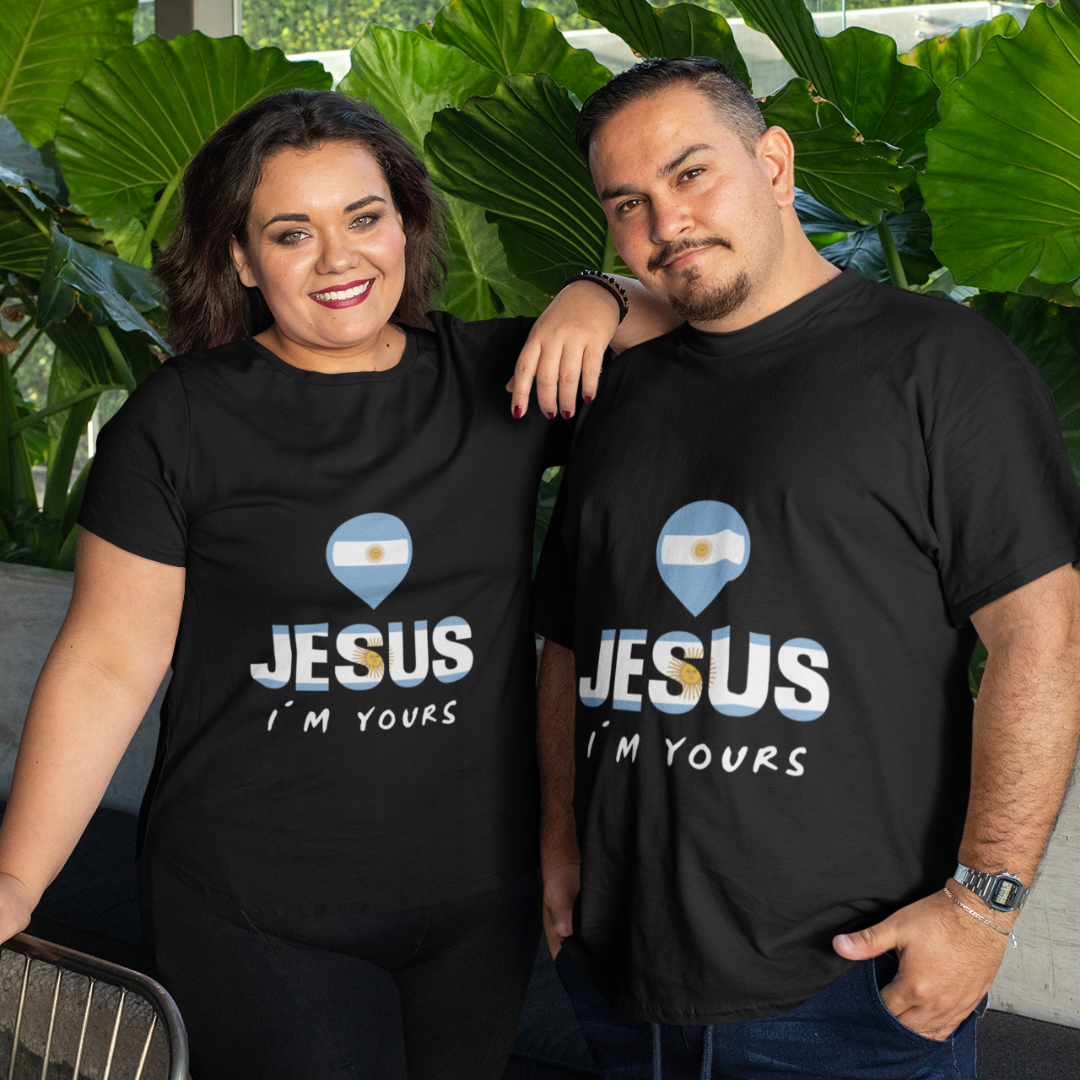 Nome do produto: CAMISA PLUS SIZE JESUS I`M YOURS ARGENTINA ( varias cores )