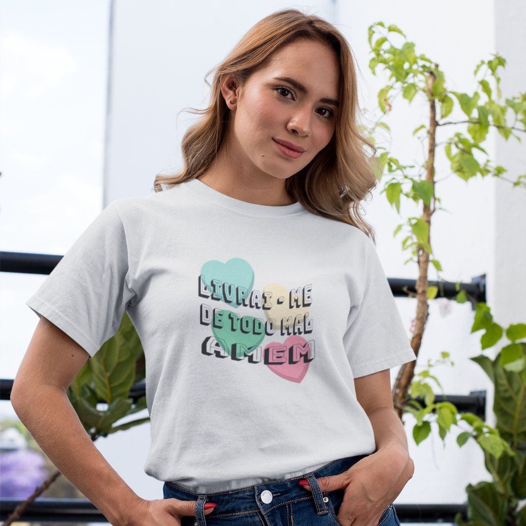 Nome do produto: CAMISA QUALITY LIVRAI ME DE TODO MAL AMEM 08 ( varias cores )