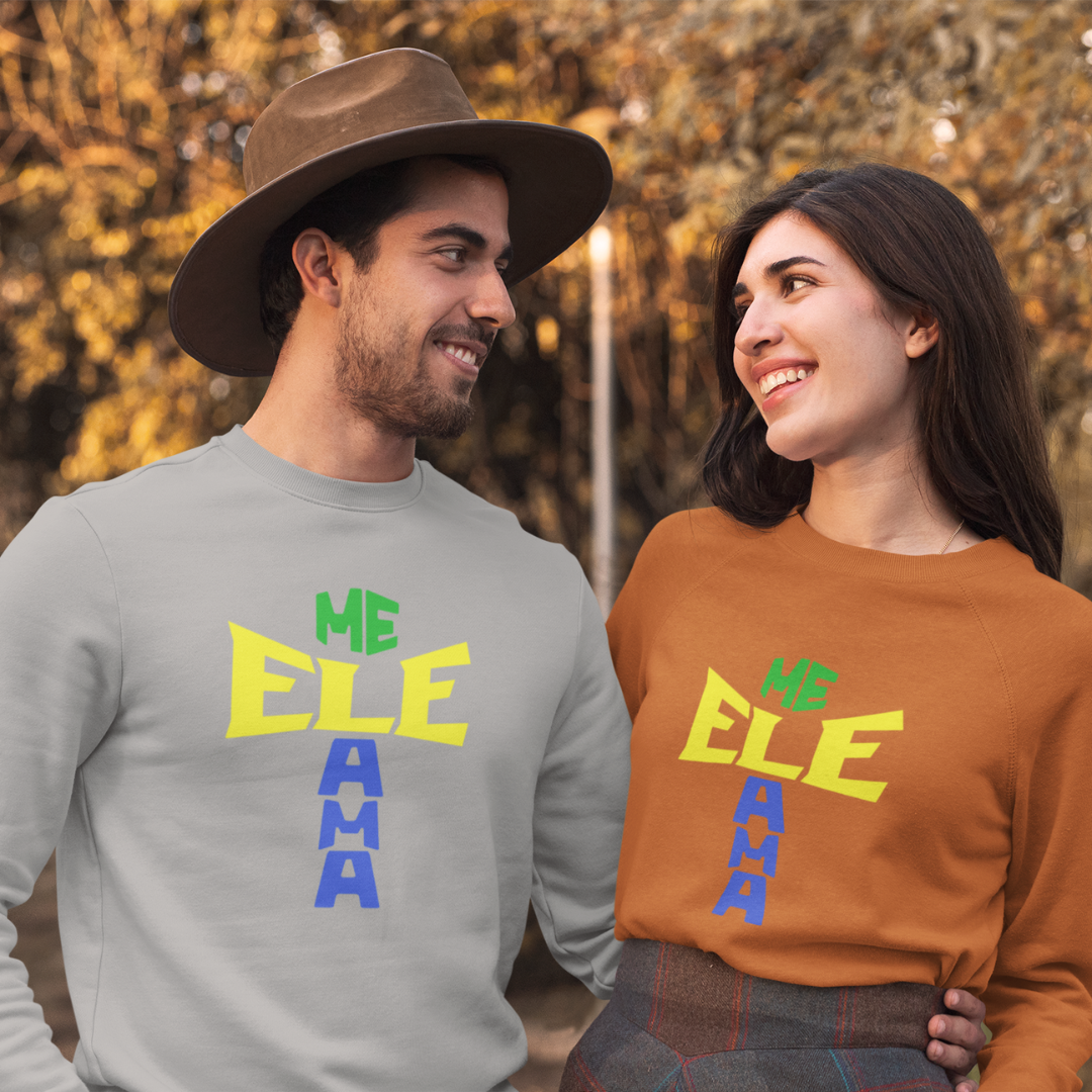 Nome do produto: MOLETOM FECHADO ELE ME AMA BRASIL ( varias cores )