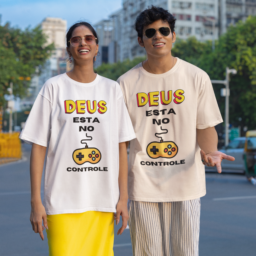 Nome do produto: OVER SIZE DEUS ESTA NO CONTROLE 01 ( varias cores )