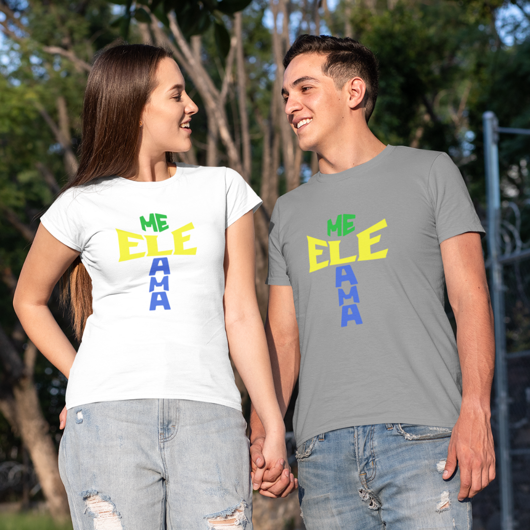 Nome do produto: Camisa Quality ele me ama cores do BRASIL ( varias cores )