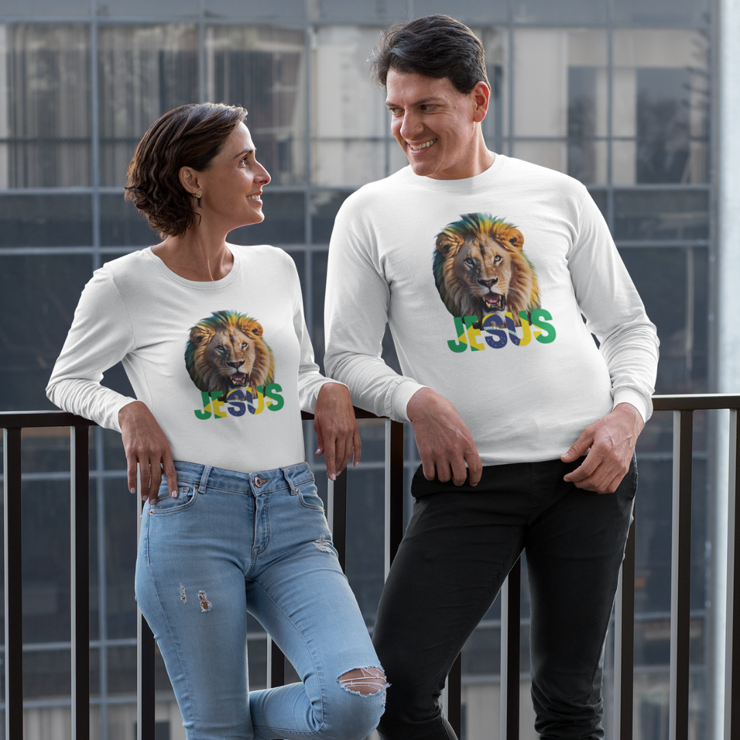 Nome do produto: CAMISA MANGA LONGA SPORT DRY UV LEÃO JESUS BRASIL  (  varias cores )