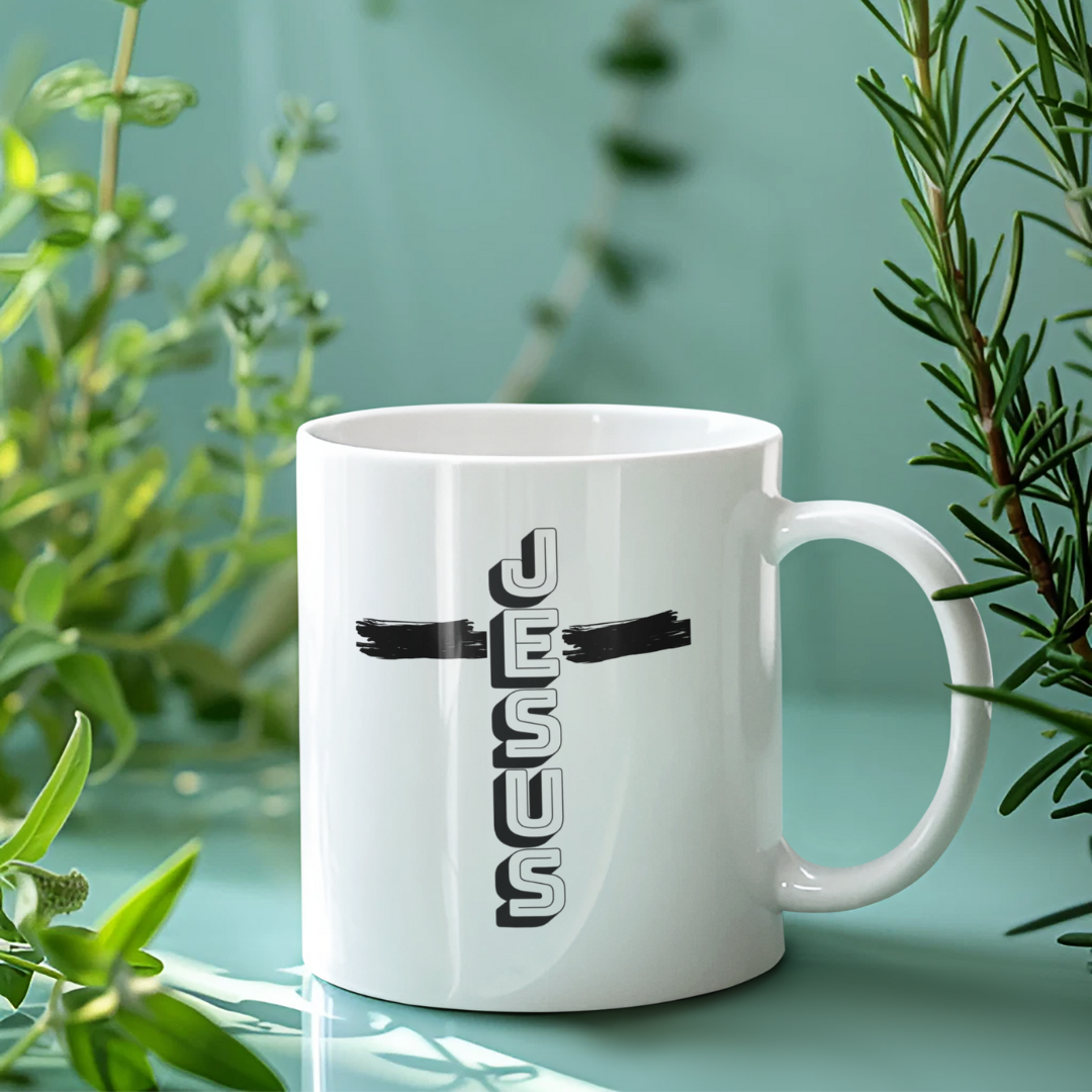 Nome do produto: CANECA COMUM CRUZ JESUS