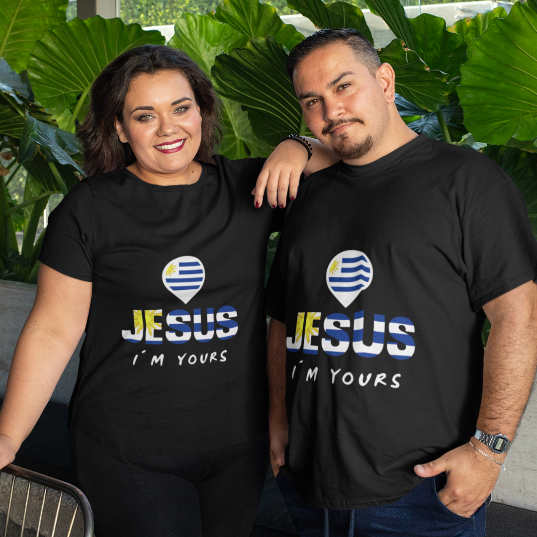 Nome do produto: CAMISA PLUS SIZE JESUS I`M YOURS URUGUAI ( varias cores )