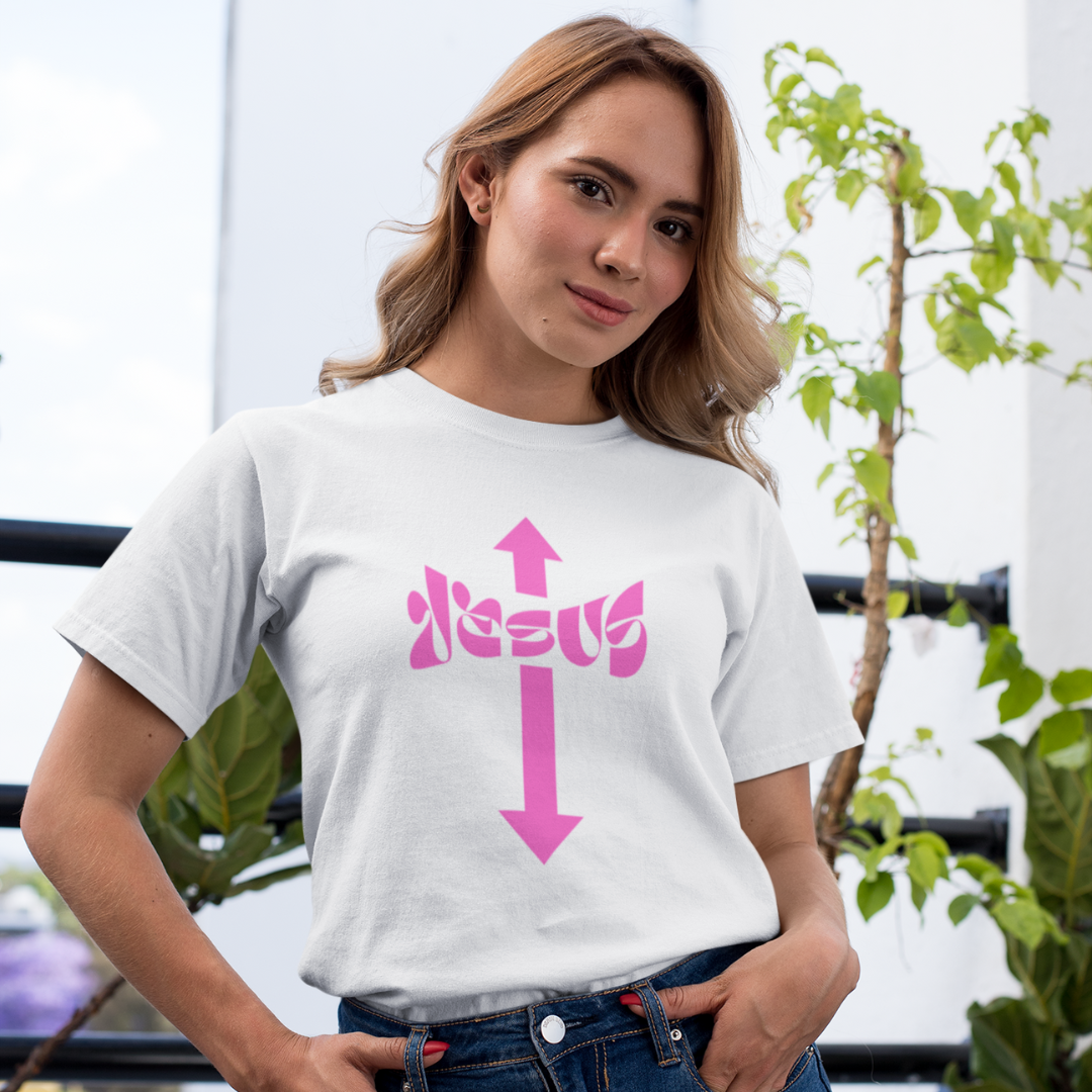 Nome do produto: Camisa Quality My Gospel Store estampa rosa