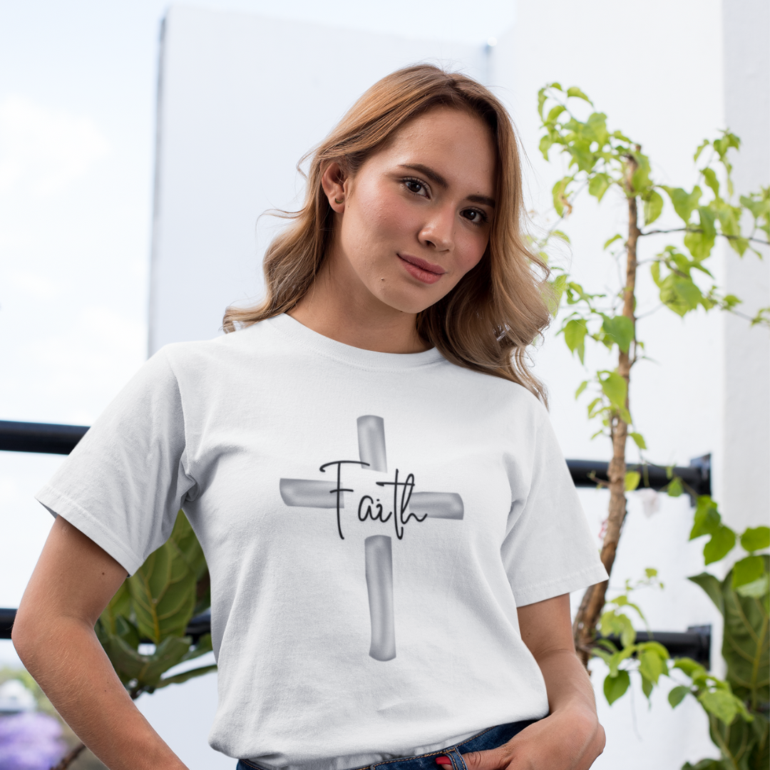Nome do produto: Camisa Quality Faith em cruz prata ( varias cores )
