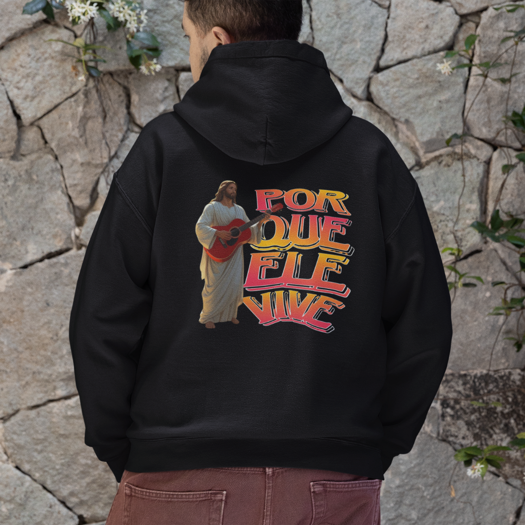 Nome do produto: MOLETOM PRIME COM ZIPPER JESUS E VIOLÃO PORQUE ELE VIVE ( varias cores )