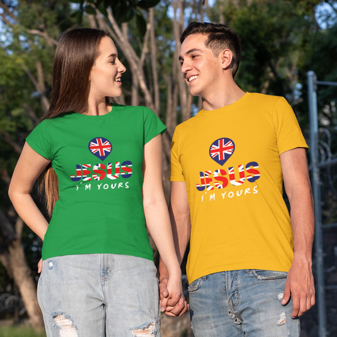 Nome do produto: CAMISA QUALITY JESUS I´M YOURS REINO UNIDO ( varias cores )